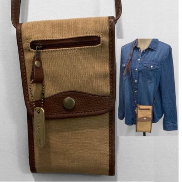 Ellington Brown Tan Crossbody Bag Minimalist Design - Picture 1 of 13